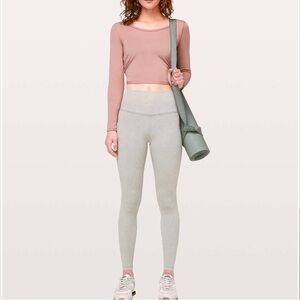 Lululemon Size 12 Washed French Clay Wunder Under High-Rise Tight *Snow Washed